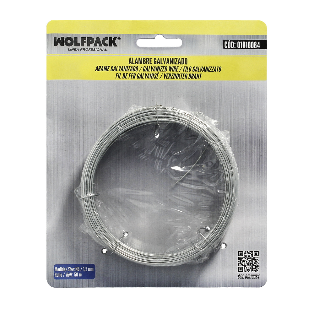 Alambre Galvanizado 1,50mm / 10 (Rollo 50 metros)