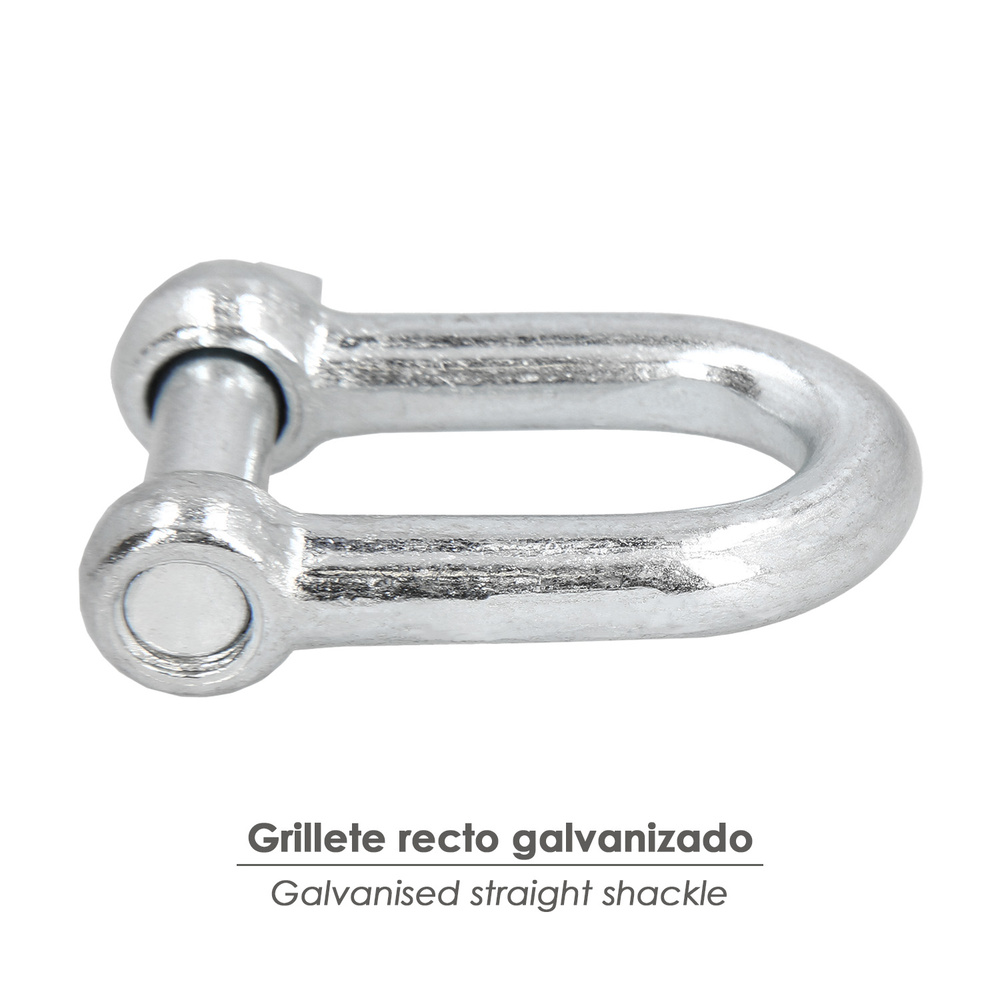 Grillete Recto Galvanizado 6 mm. 1/4