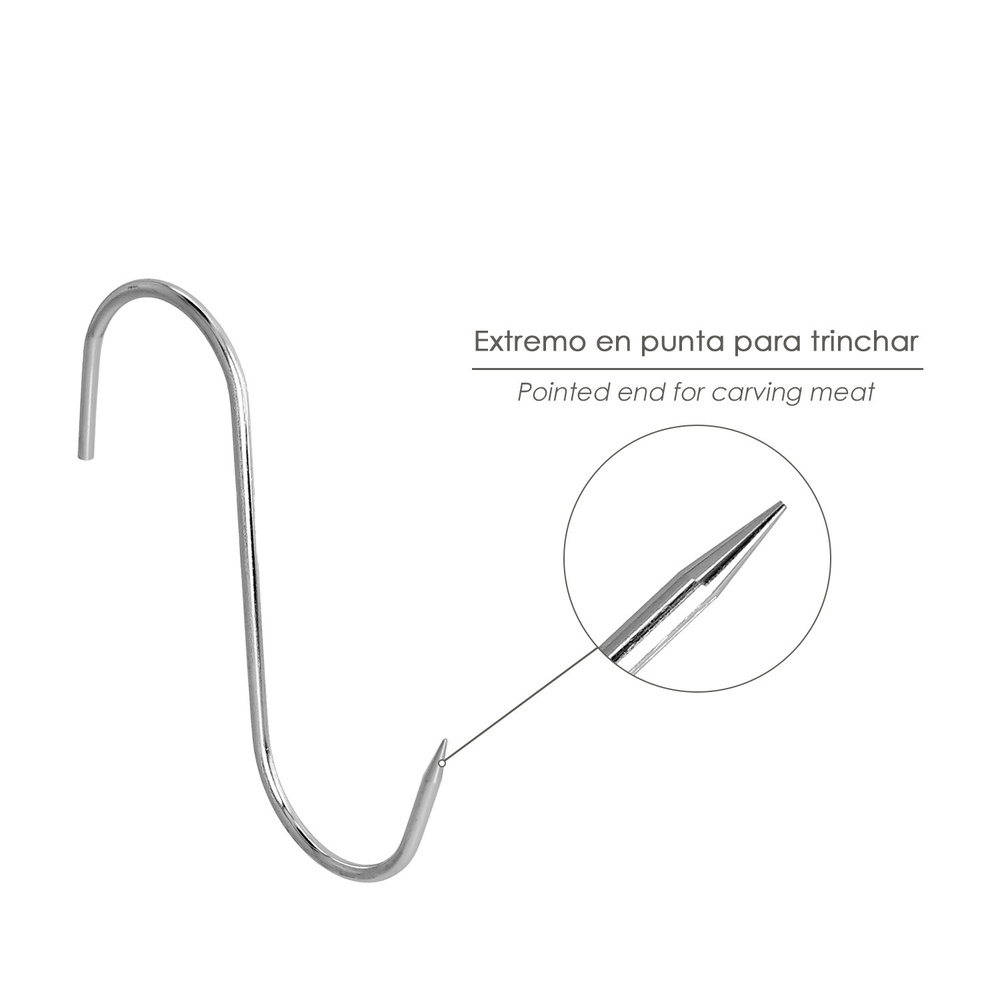 Blister 3 Ganchos Carnicero Inoxidables Nº 10
