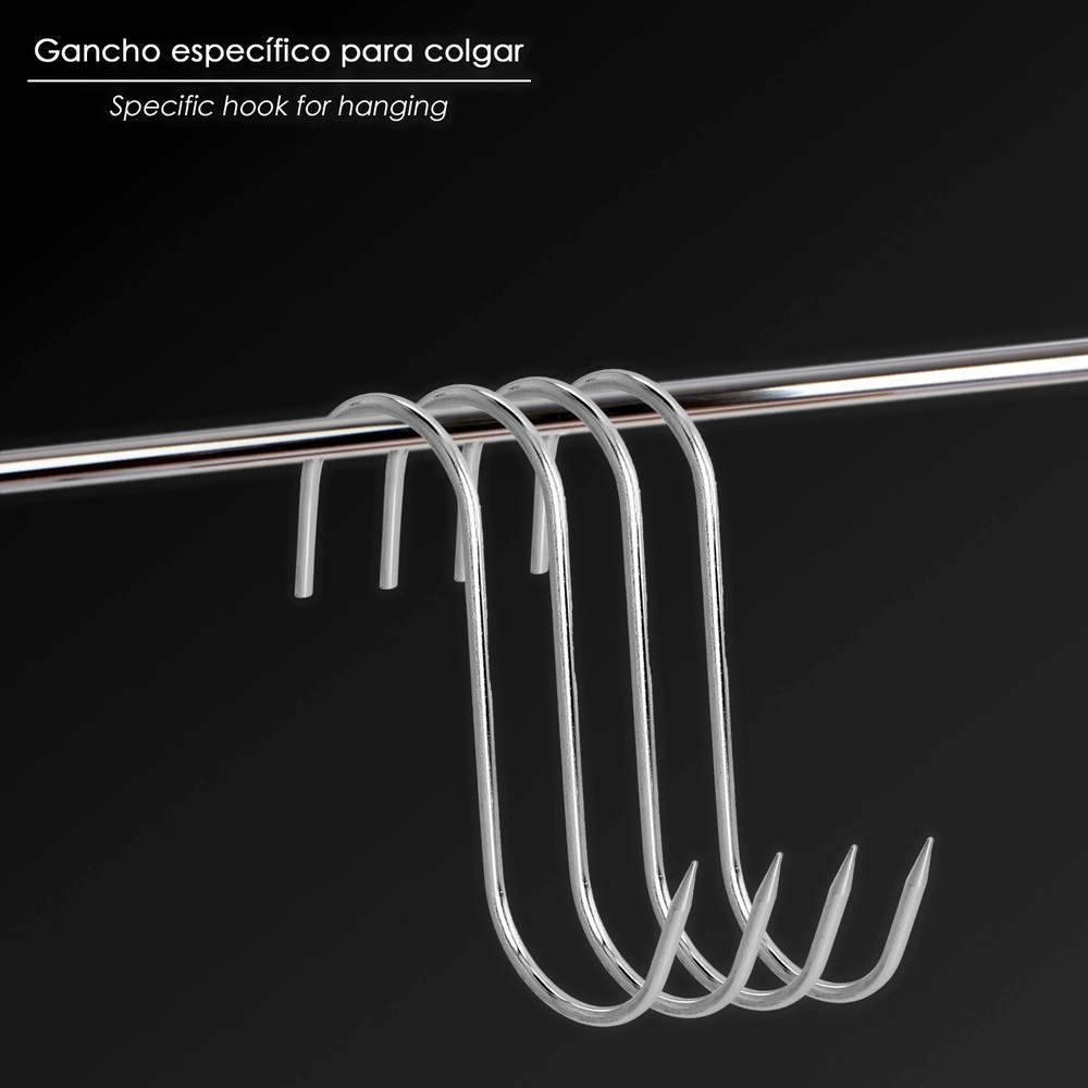 Blister 3 Ganchos Carnicero Inoxidables Nº 12