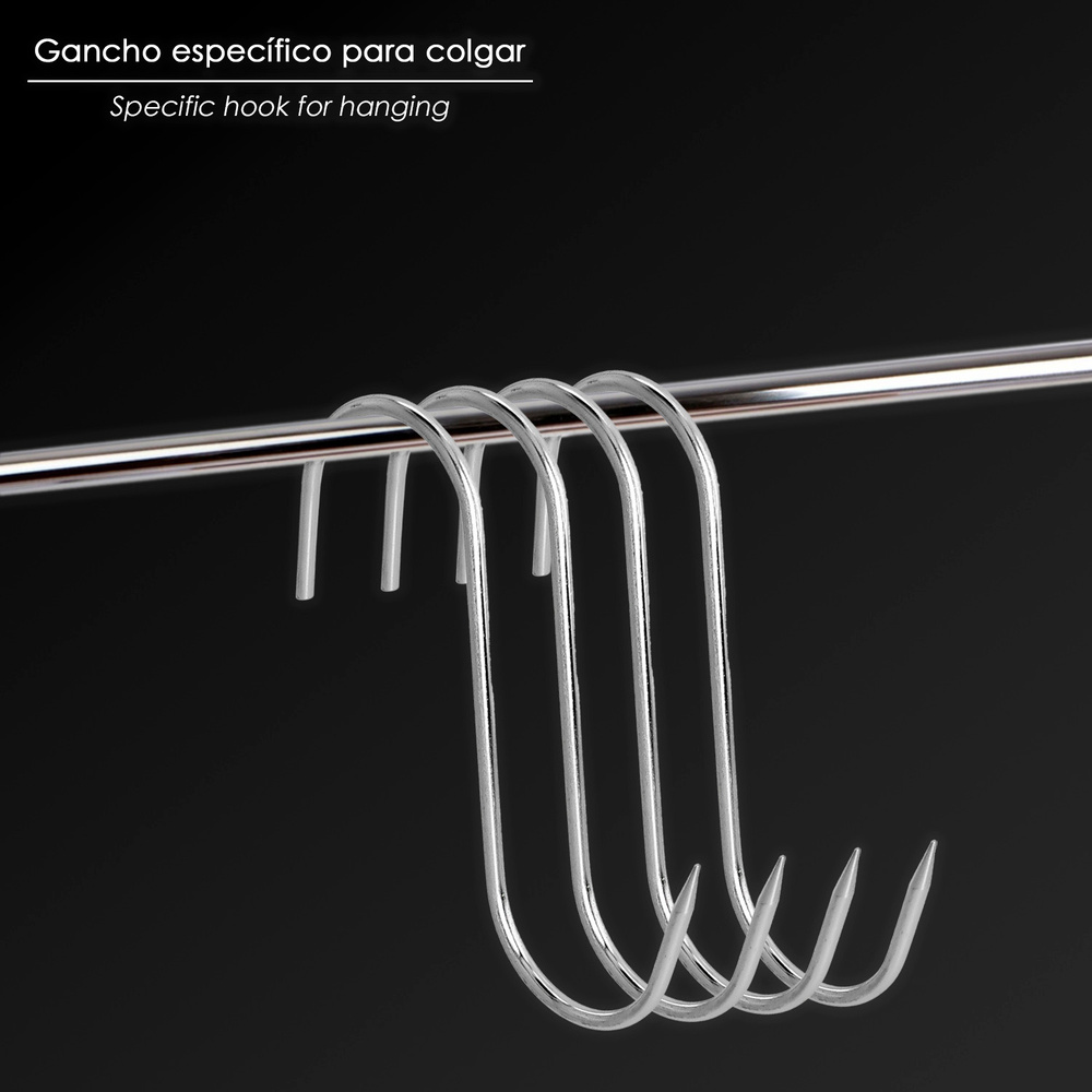Blister 3 Ganchos Carnicero Inoxidables Nº 14