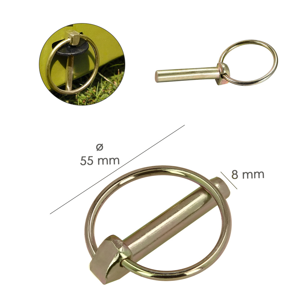 Pasador Anilla  Ø 8 x 55 mm.