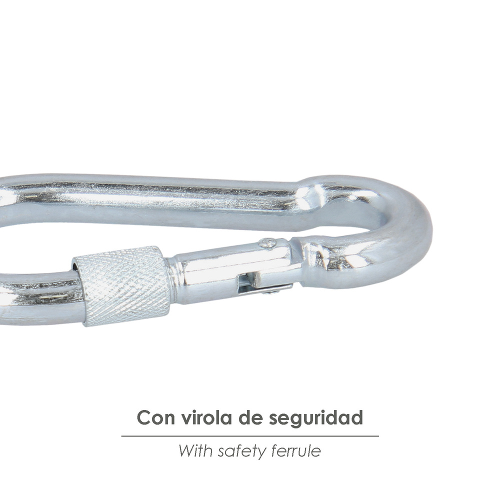 Mosqueton Bombero Con seguro  6x 60 mm.  Uso domestico