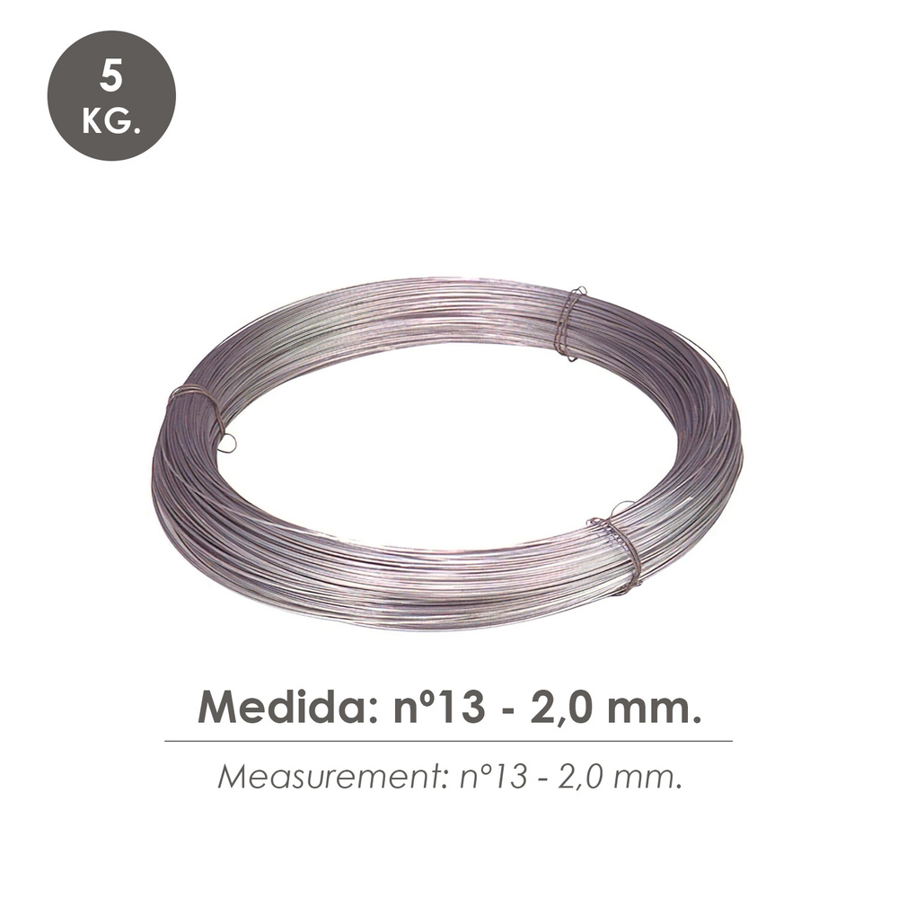 Alambre Galvanizado Rollo  5 Kg. Nº13 - 2,0 mm