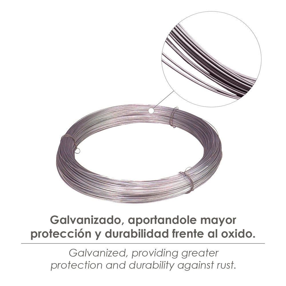 Alambre Galvanizado Rollo  5 kg. Nº20 - 4,0 mm.