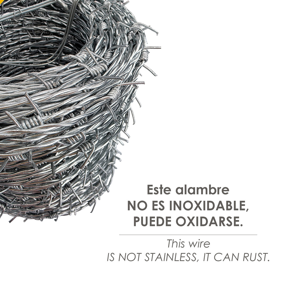 Alambre Espino Galvanizado 100 Metros 4/12