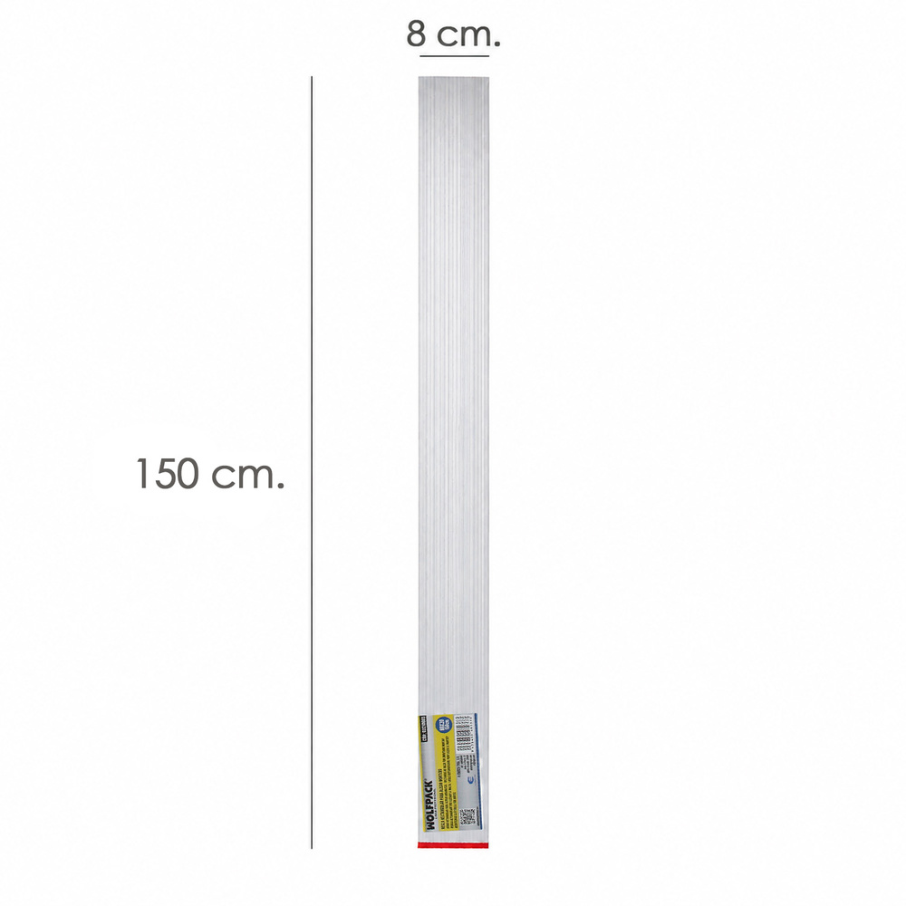 Regla Aluminio Rectangular Para Alisar Mortero 80x20 mm. Longitud 150 cm.