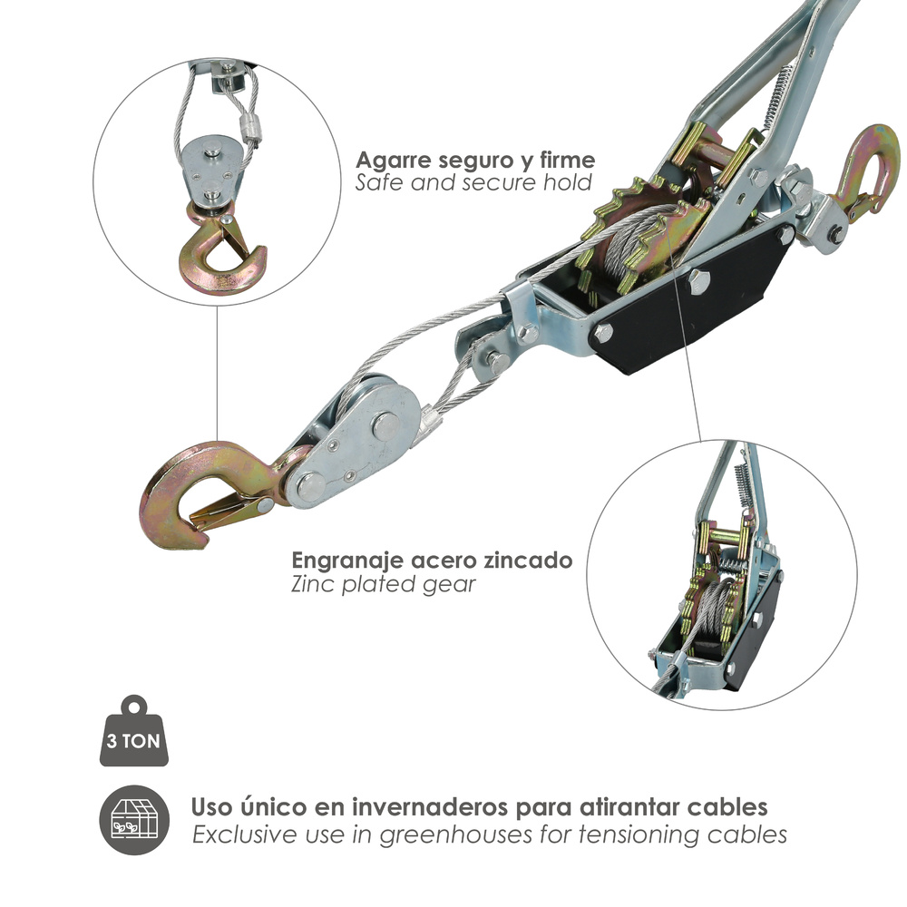 Tensores Cable Para Invernadero    3 Toneladas