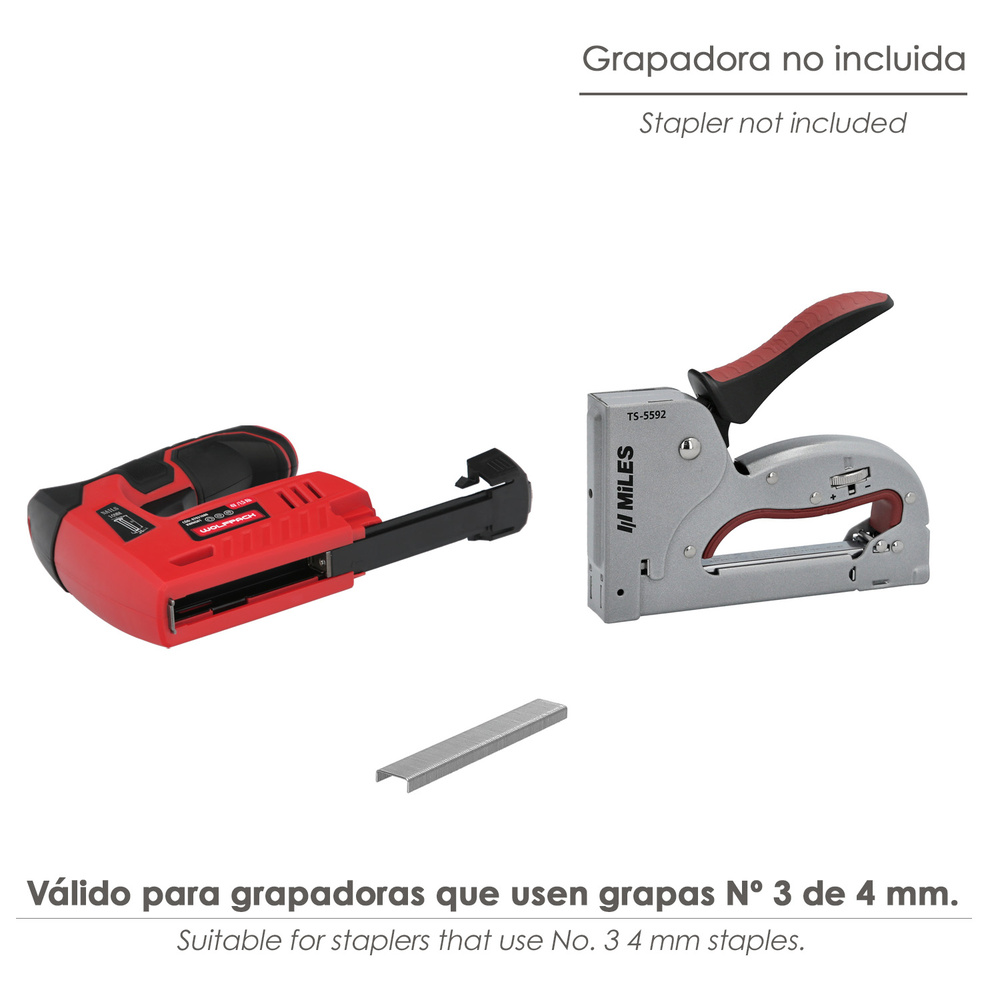 Grapas Nº 3 - 4 mm. (1.000 unidades)