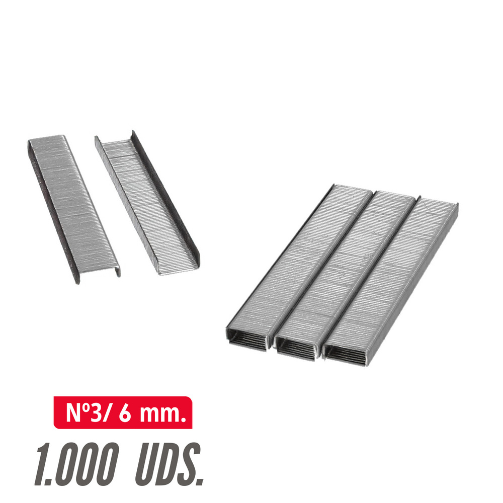 Grapas Nº 3 Altura 6 mm. (1.000 unidades)