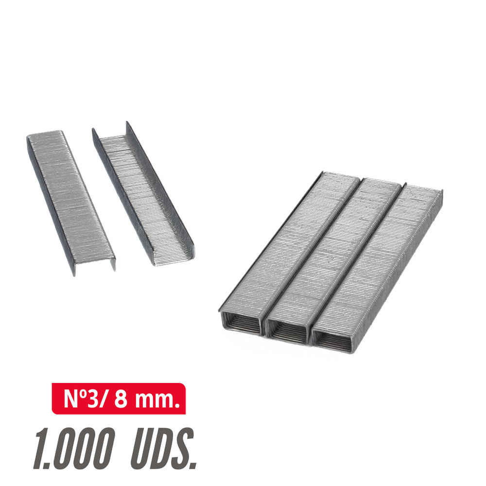 Grapas Nº 3 Altura 8 mm. (1.000 unidades)