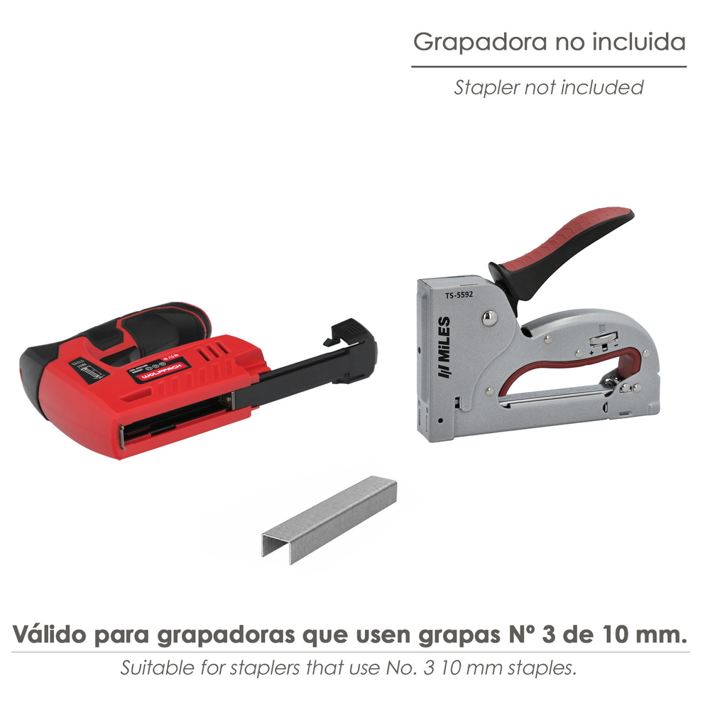 Grapas Nº 3 - 10 mm. (1.000 unidades)
