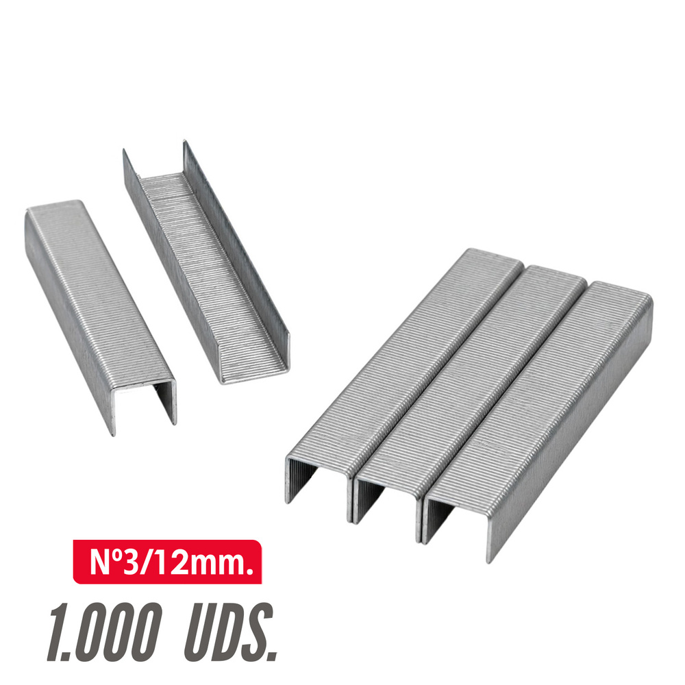 Grapas Nº 3 Altura 12 mm. (1.000 unidades)
