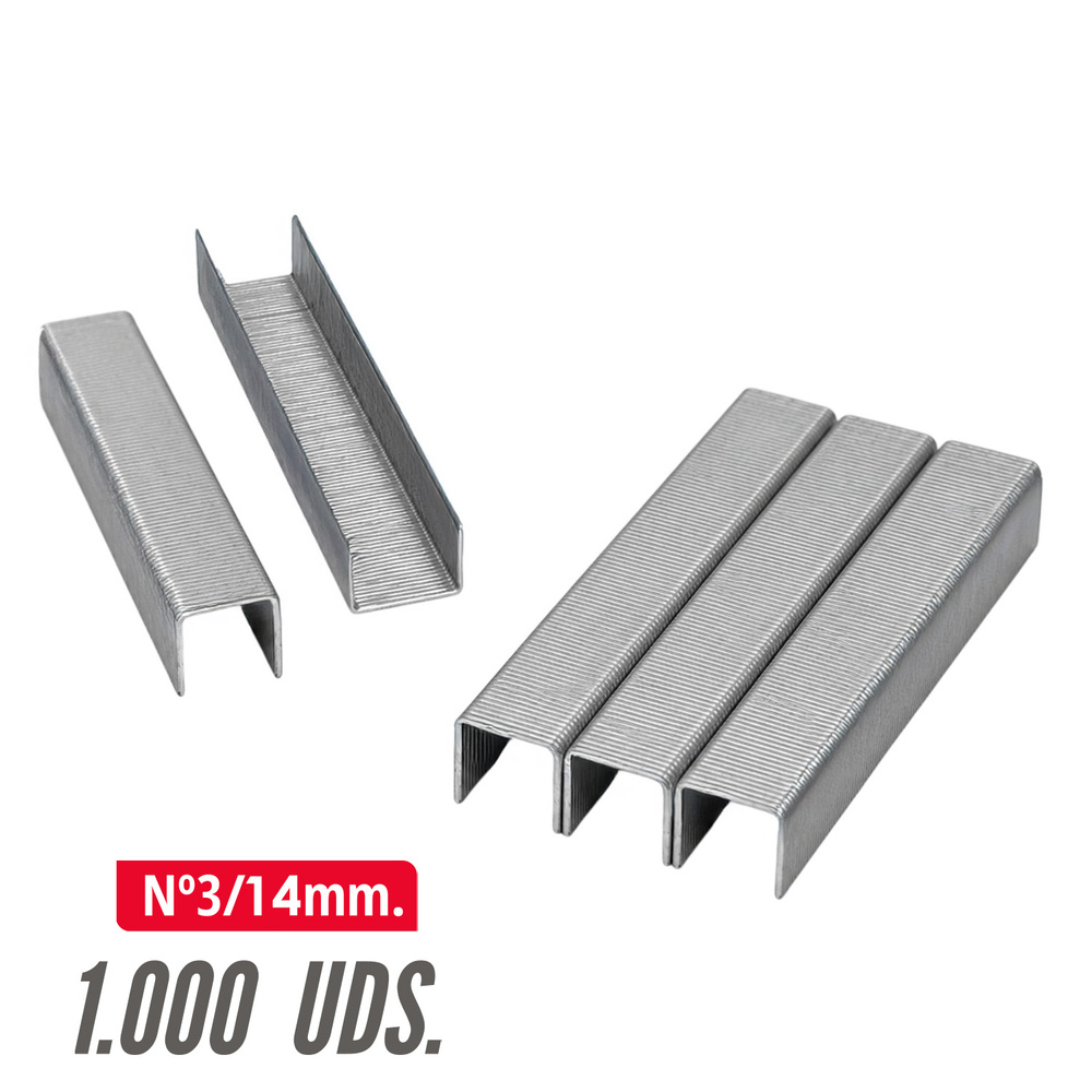 Grapas Nº 3 Altura 14 mm. (1.000 unidades)