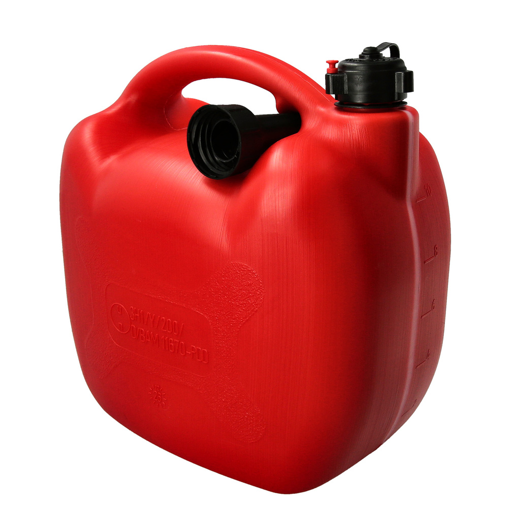 Bidón Homologado Para Gasolina De 10 Litros Fabricado En Polietileno De Alta Densidad.