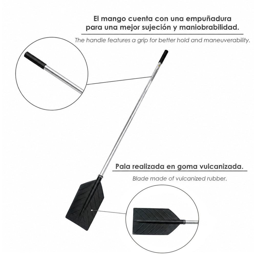 Pala Batidora Agricola Mango Aluminio 180 cm. Uso Domestico