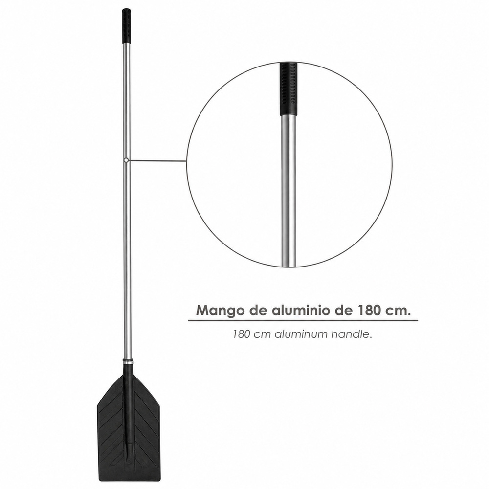 Pala Batidora Agricola Mango Aluminio 180 cm. Uso Domestico