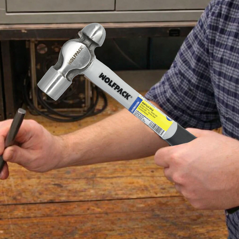 Martillo Bola 500 Gramos Mango Fibra Vidrio