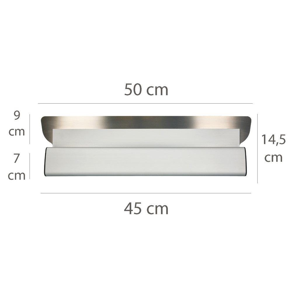 Llana Aluminio / Acero Inoxidable Para Yeso 50 cm.
