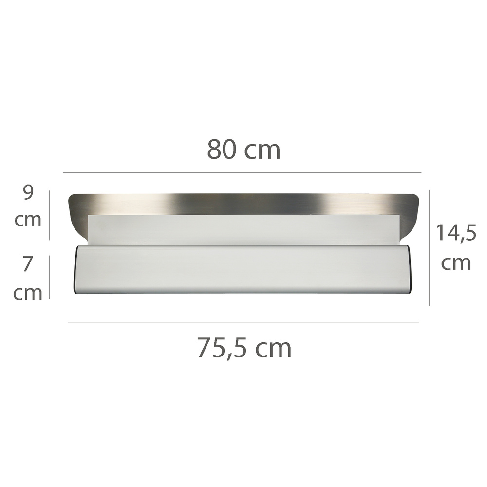 Llana Aluminio / Acero Inoxidable Para Yeso 80 cm.