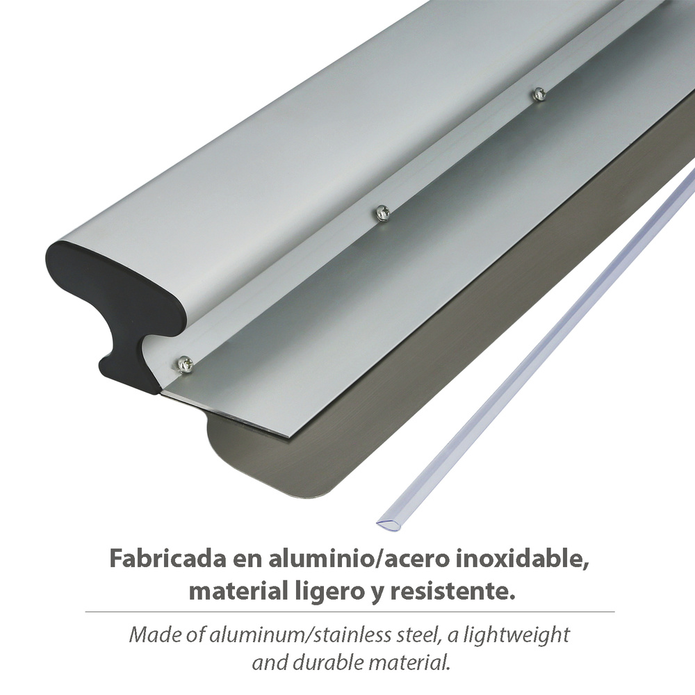Llana Aluminio / Acero Inoxidable Para Yeso 80 cm.