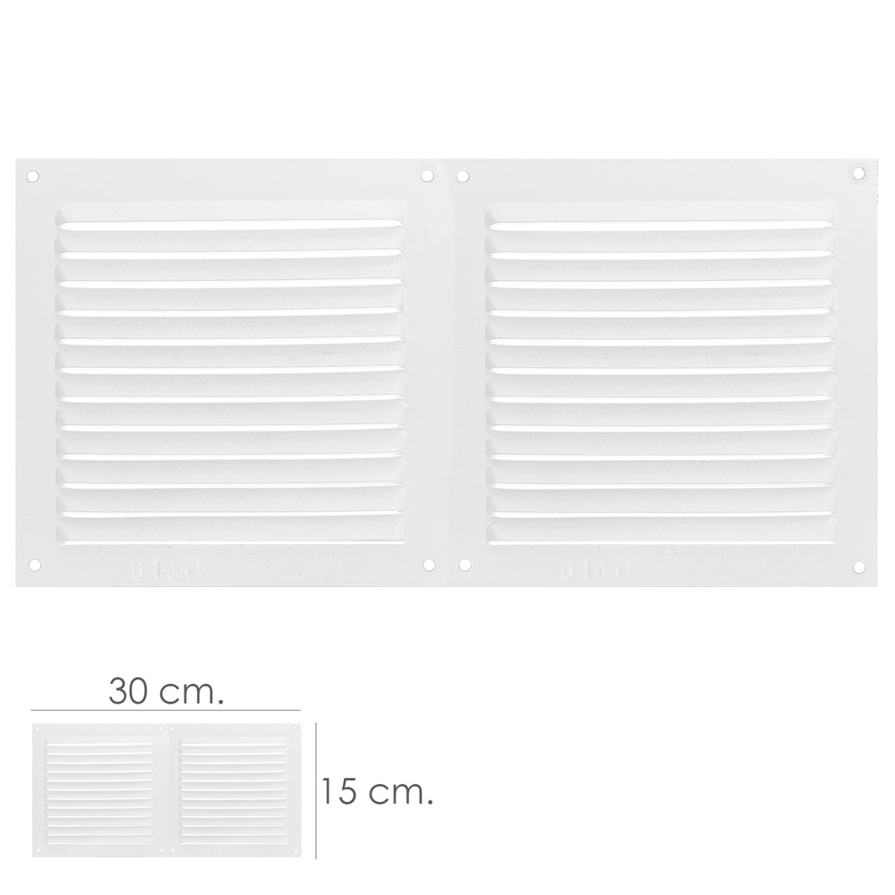 ▷🥇 distribuidor rejilla ventilación atornillar 20x20 cm blanca lacada