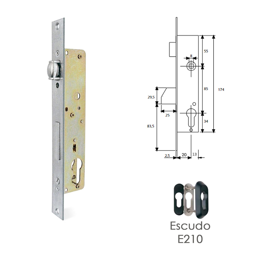 Cerradura Tesa 2216/20/3ai              