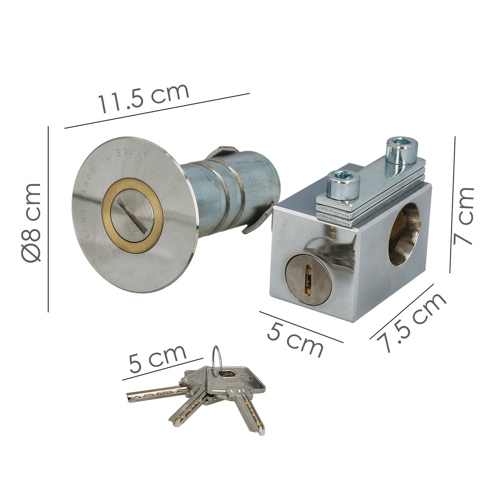 Candado Empotrar Llave Plana C-1 Hembra    