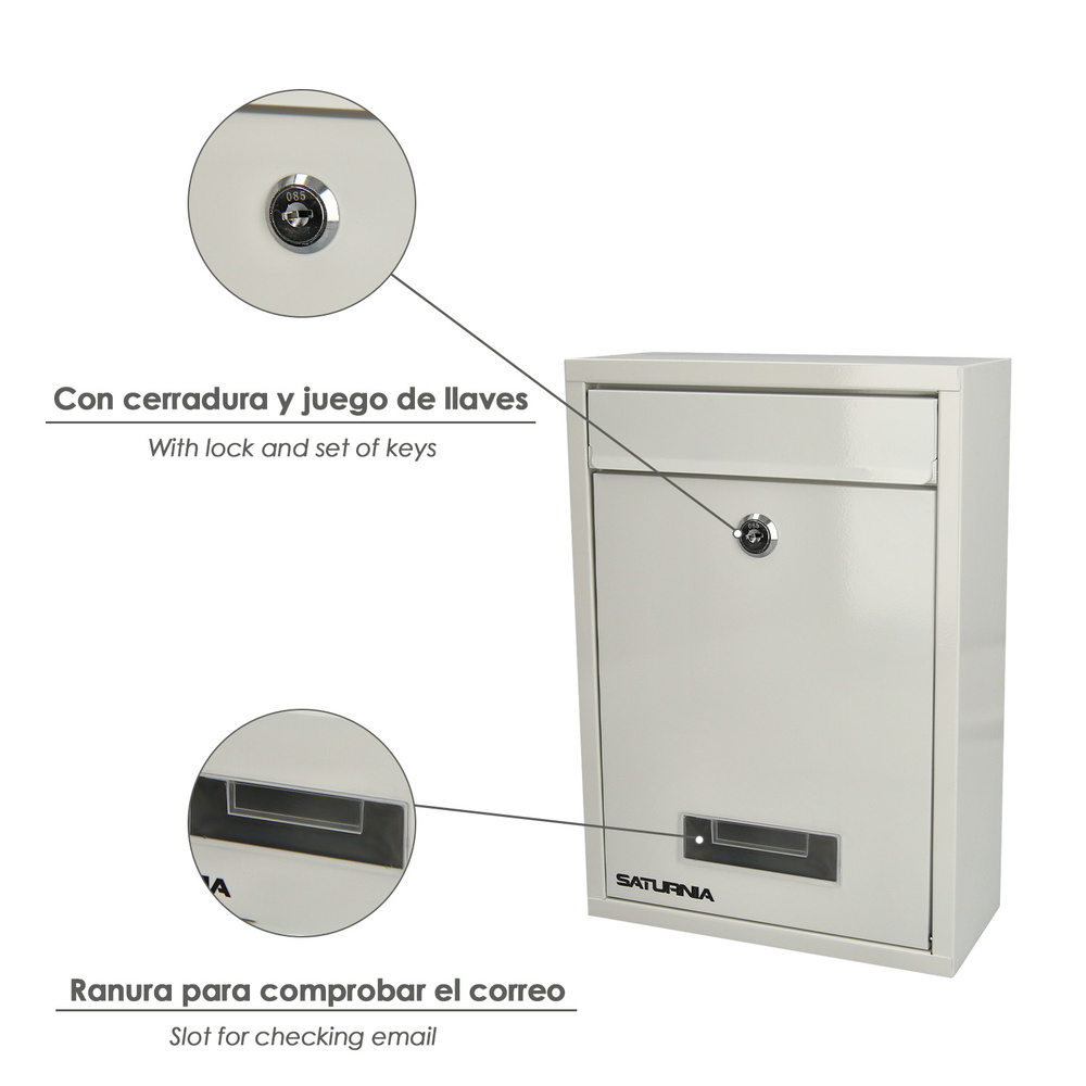 Buzon Square Blanco 26 x 9 x 31 (Alt.) cm.