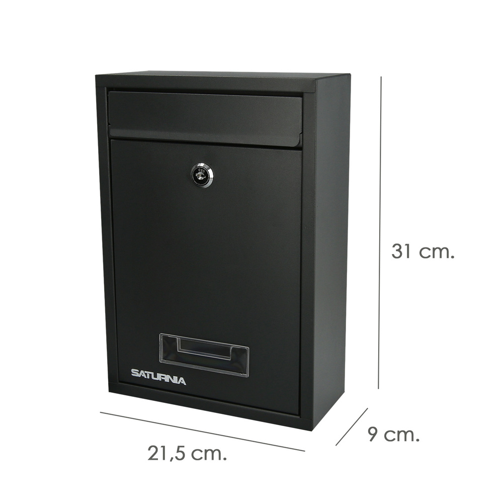 Buzon Square Gris Antracita 26 x 9 x 31 (Alt.) cm.