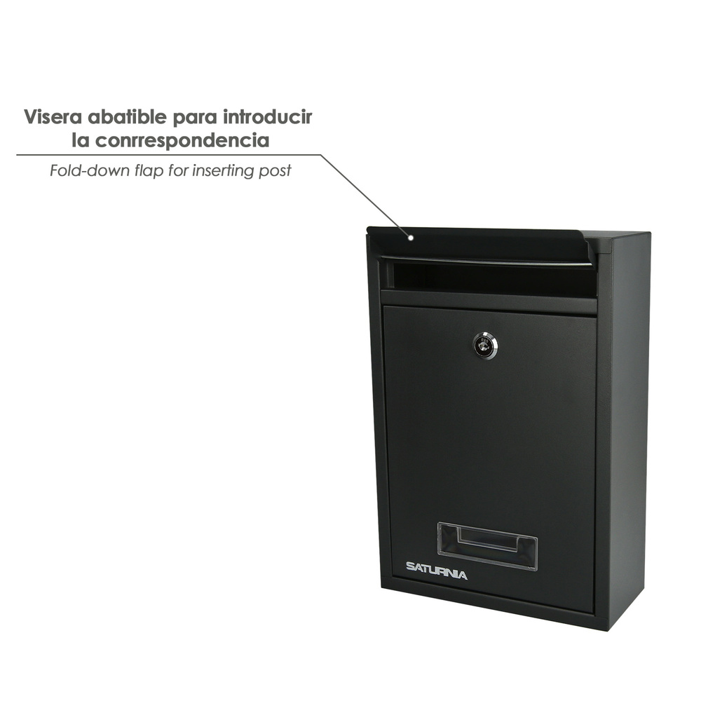 Buzon Square Gris Antracita 26 x 9 x 31 (Alt.) cm.