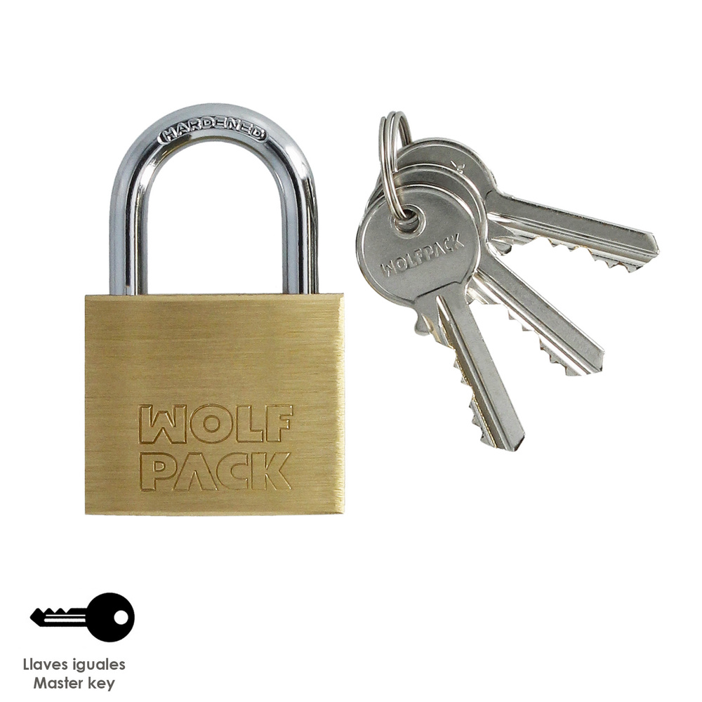 Candado Laton Arco Normal Llaves Iguales 50 mm. Nº2 Heavy Duty