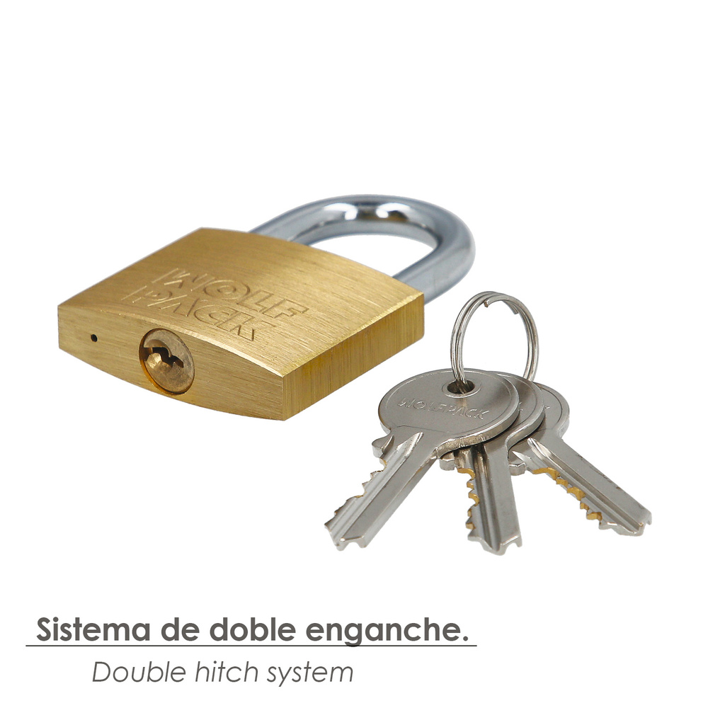 Candado Laton Arco Normal Llaves Iguales 50 mm. Nº2 Heavy Duty