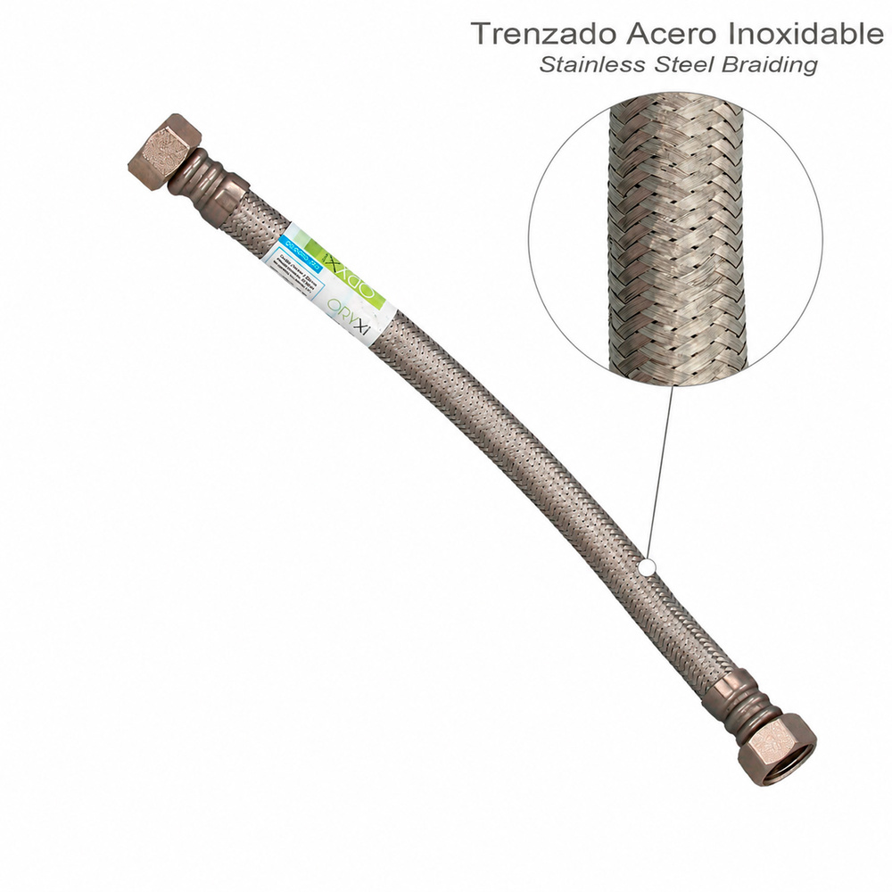 Latiguillo Flexible Acero Inoxidable Termo Hembra 1/2