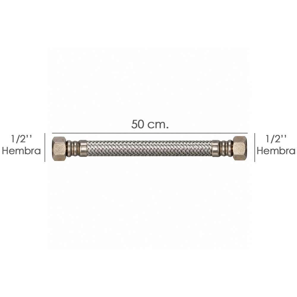 Latiguillo Flexible Acero Inoxidable Termo Hembra 1/2