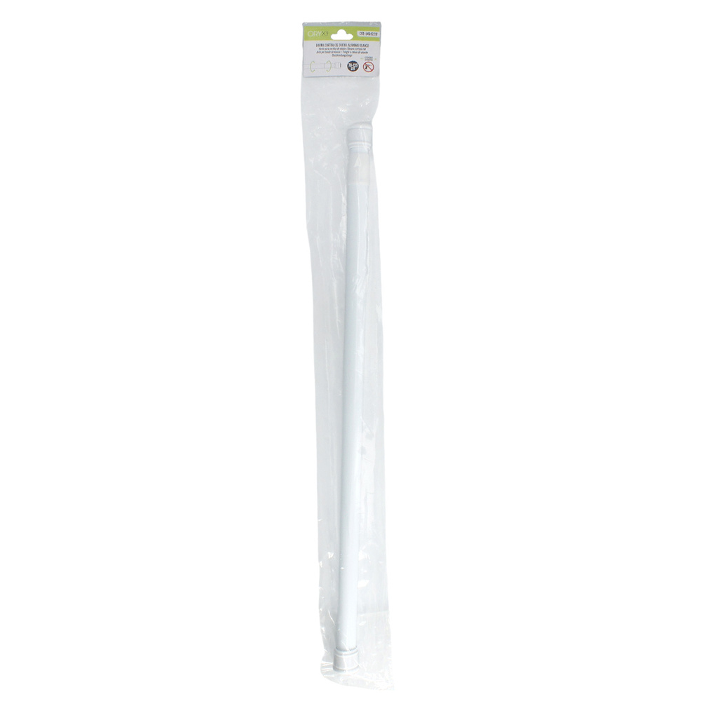 Barra Para  Cortina Ducha Extensible Aluminio Blanco 125 a 220 cm.