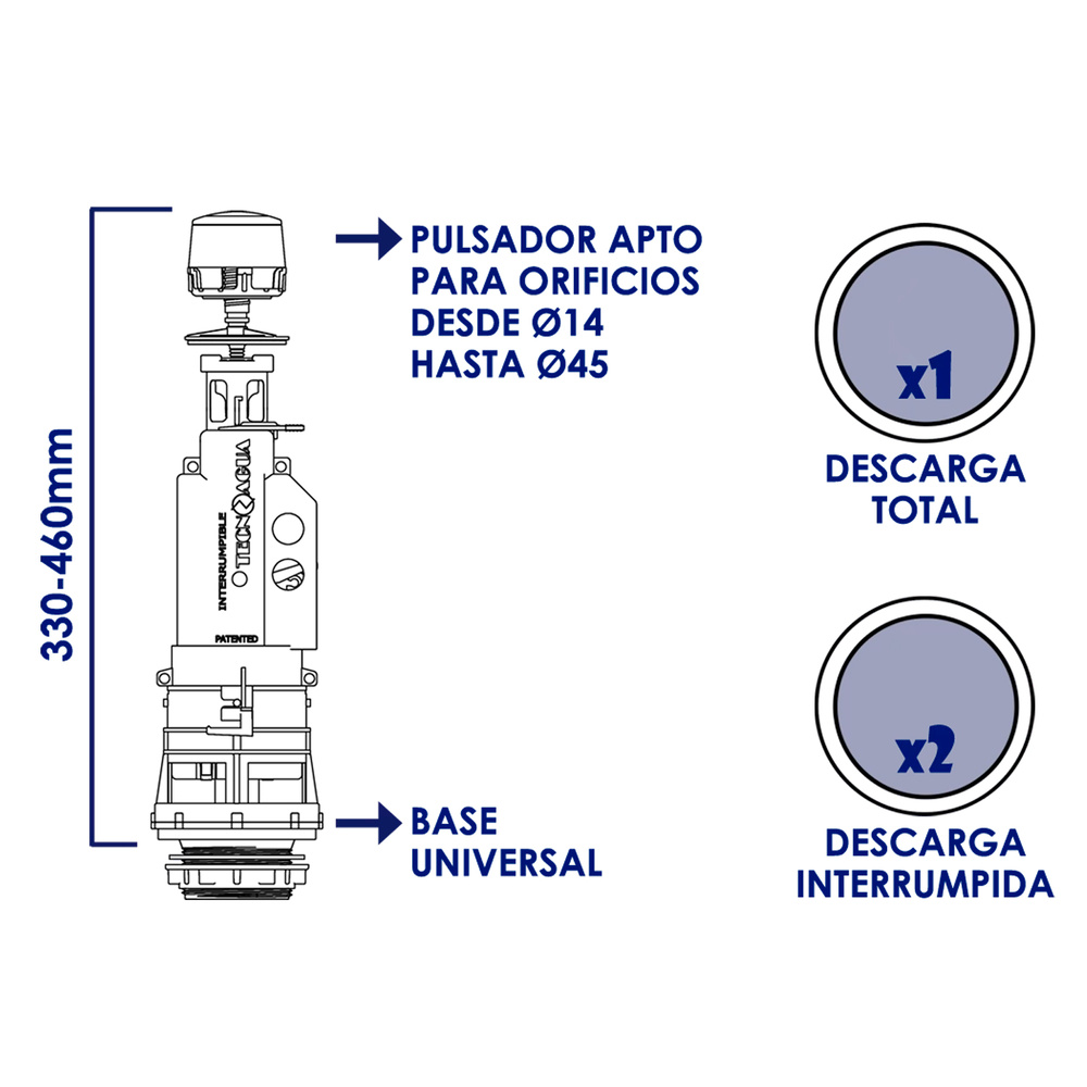 Descargador de Cisterna Universal T-281 N Descarga Interrumpible
