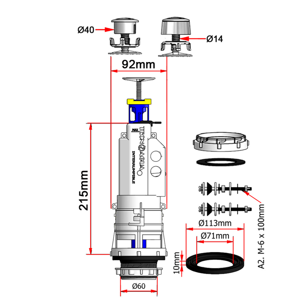 Descargador de Cisterna Universal T-281 N Descarga Interrumpible