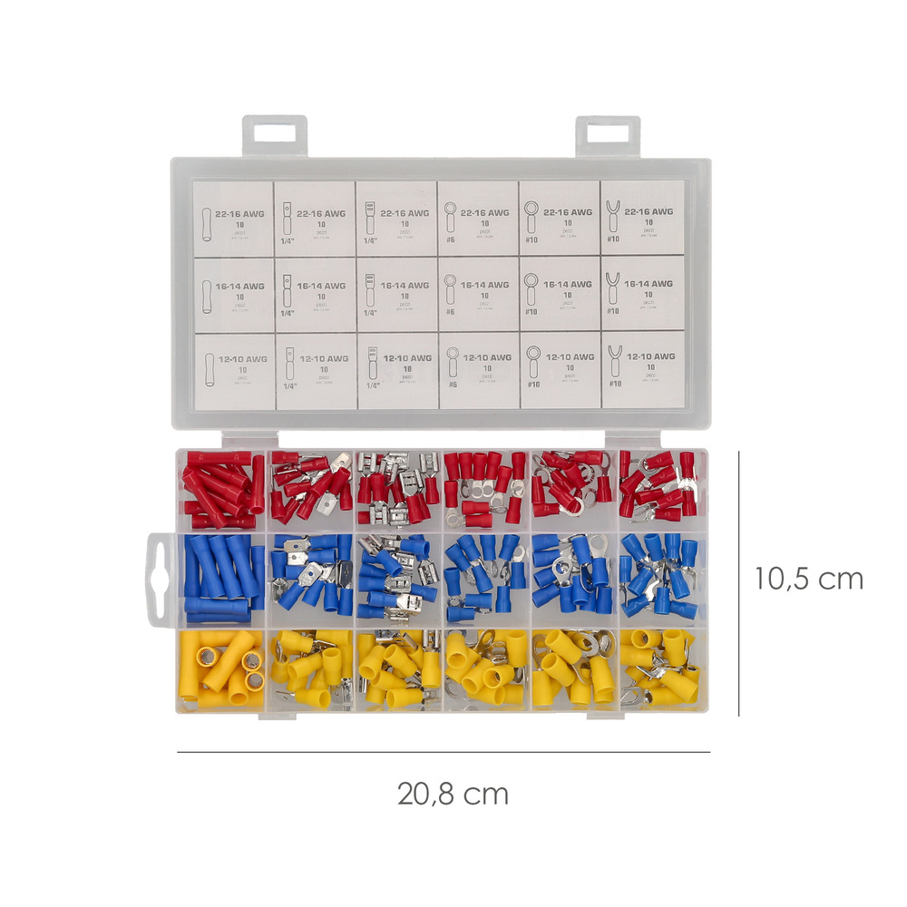 Maletin Terminales Electricos 180 Piezas 