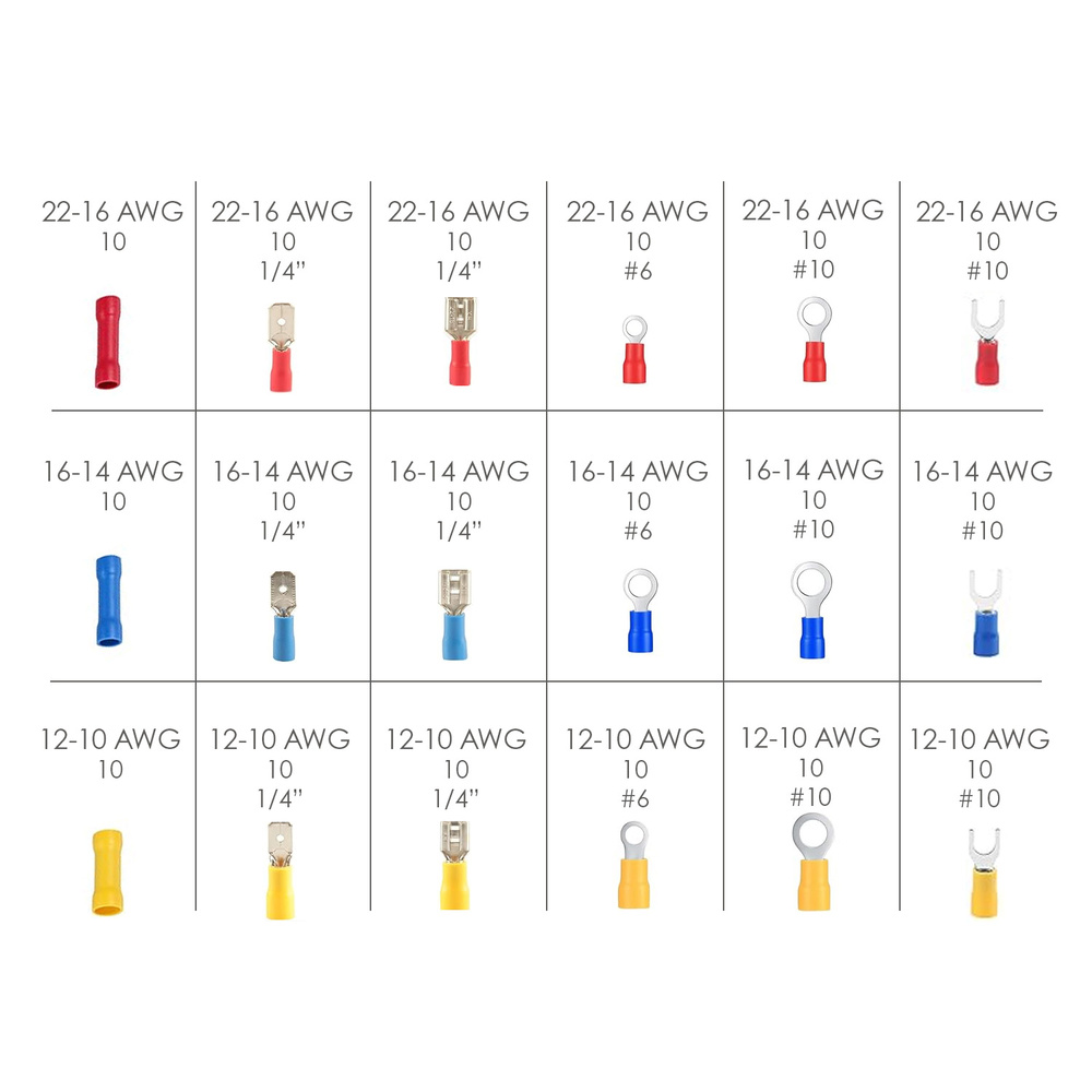 Maletin Terminales Electricos 180 Piezas 