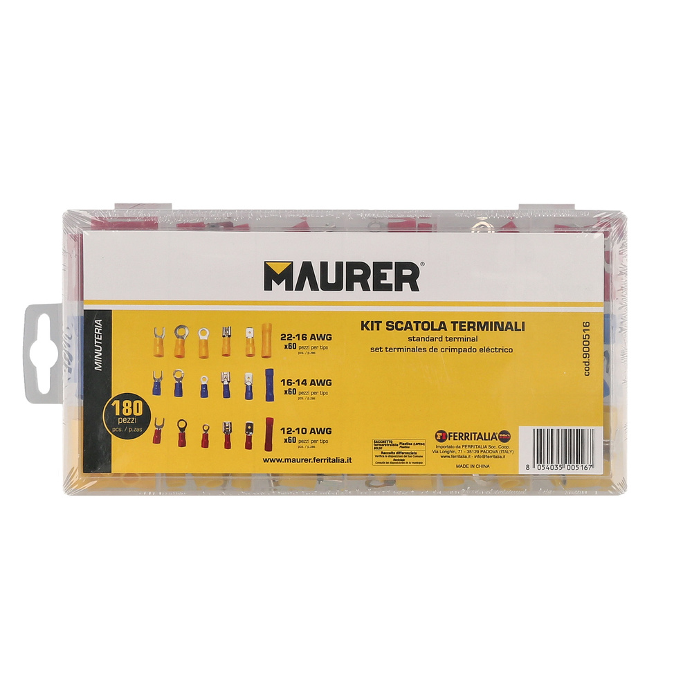 Maletin Terminales Electricos 180 Piezas 