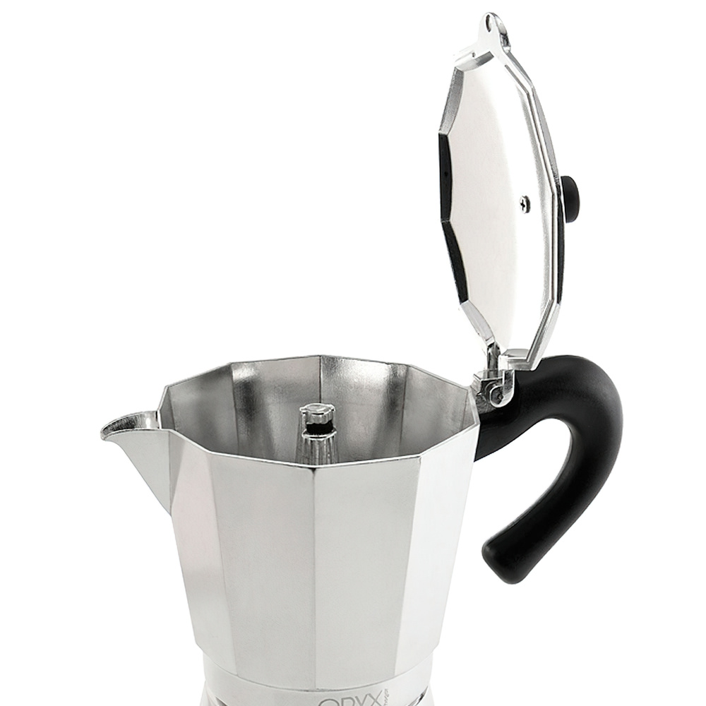 Hztyyier Cafetera italiana eléctrica 300ML a prueba de herrumbre 6 tazas de  café Restaurante aluminio transparente PP Top (enchufe de EE. UU. 110V)