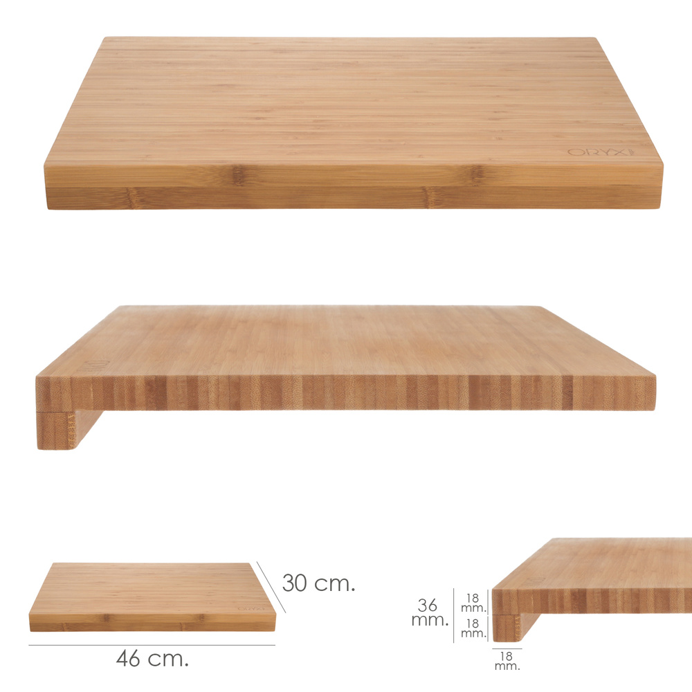 Tabla de cortar de madera para cocina: tabla de cortar de madera de bambú  orgánico con ranuras para jugos - La mejor tabla de cortar de madera para