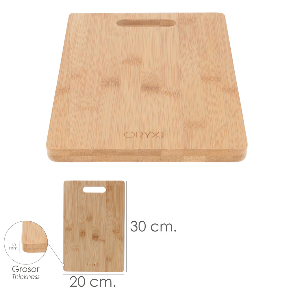 ▷🥇 distribuidor tabla cortar cocina redonda de madera de bambu con mango Ø  26 x 36 cm