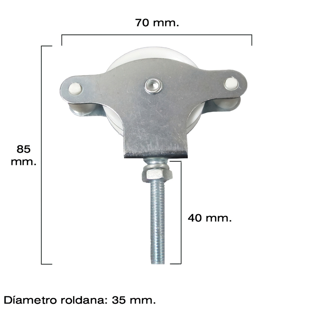 ▷🥇 distribuidor polea tendedero wolfpack zincado 40 mm roldana plástico  con tornillo