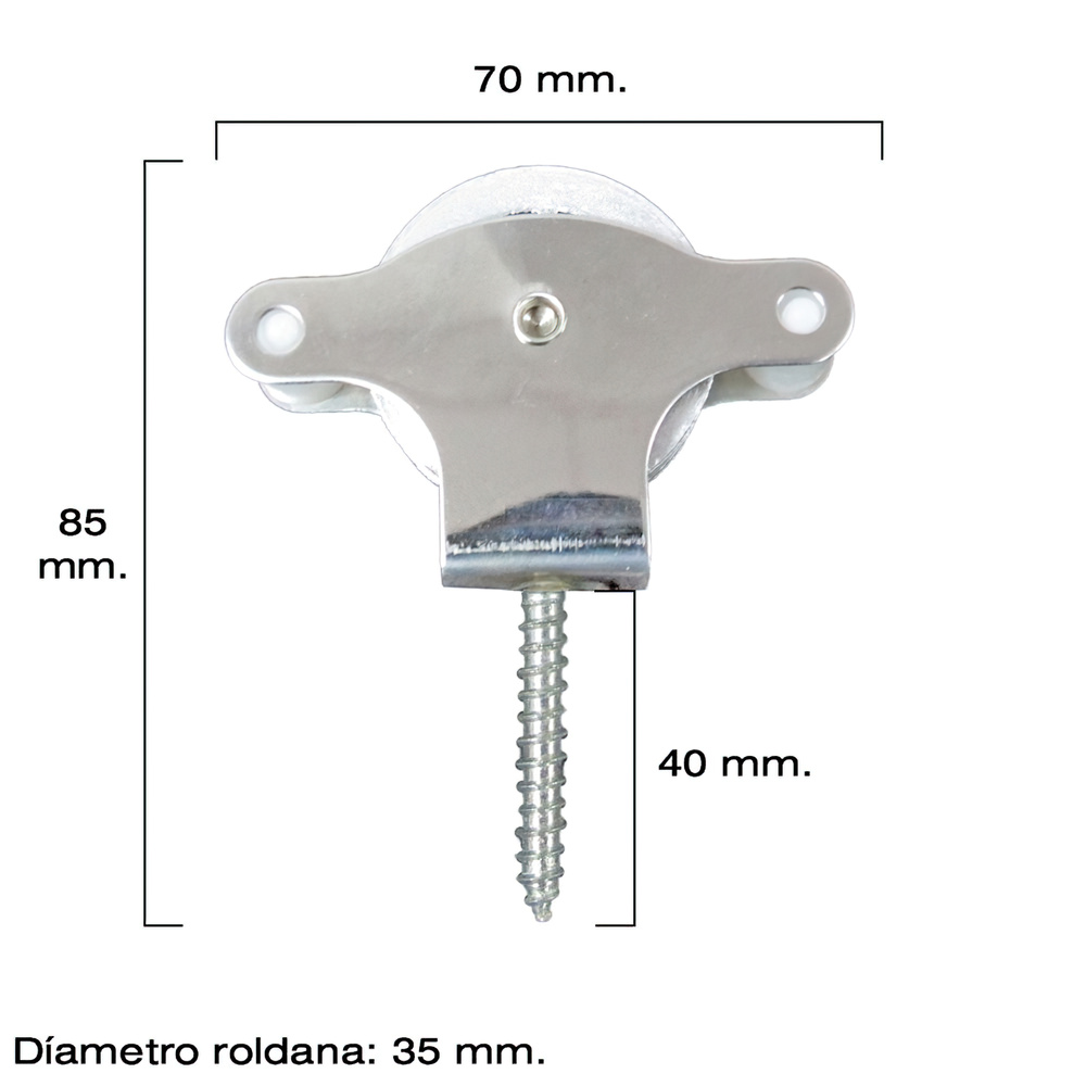 ▷🥇 distribuidor polea tendedero wolfpack inoxidable 40 mm / roldana  metalica con tirafondo