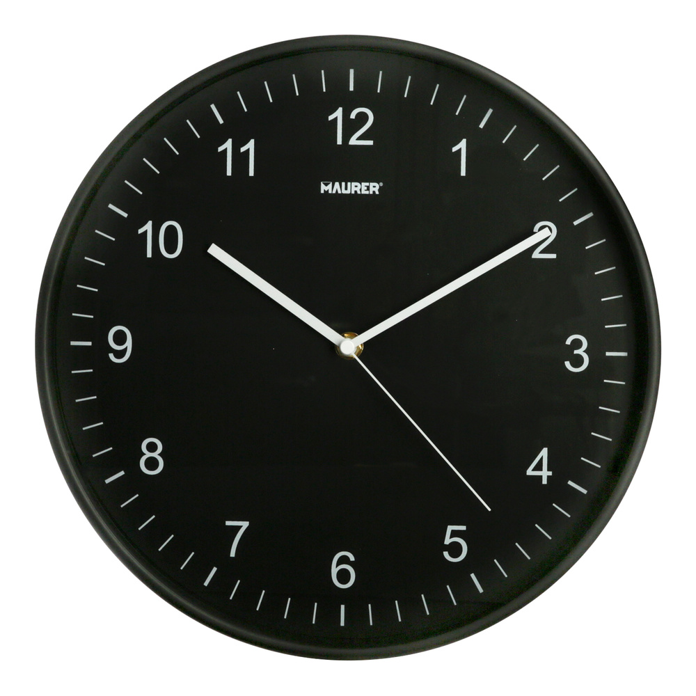 distribuidor reloj de pared 30 cm negro Mayorista
