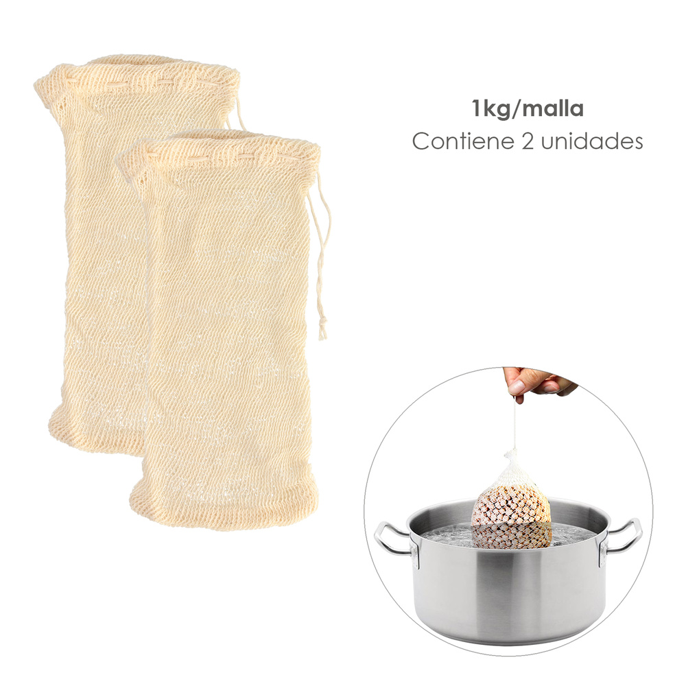 Bolsa malla de algodón para cocido (1 kg y 2kg) - Ferreteria Miraflores