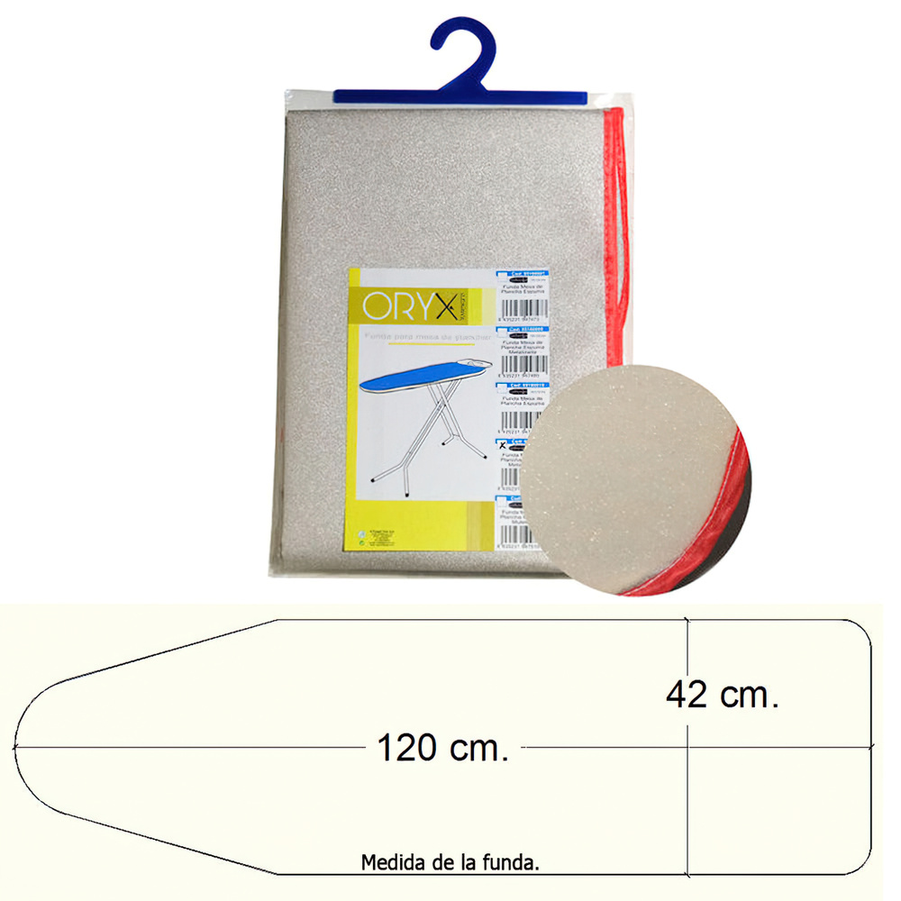 ▷🥇 distribuidor funda mesa plancha espuma metalizada 120x42 cm