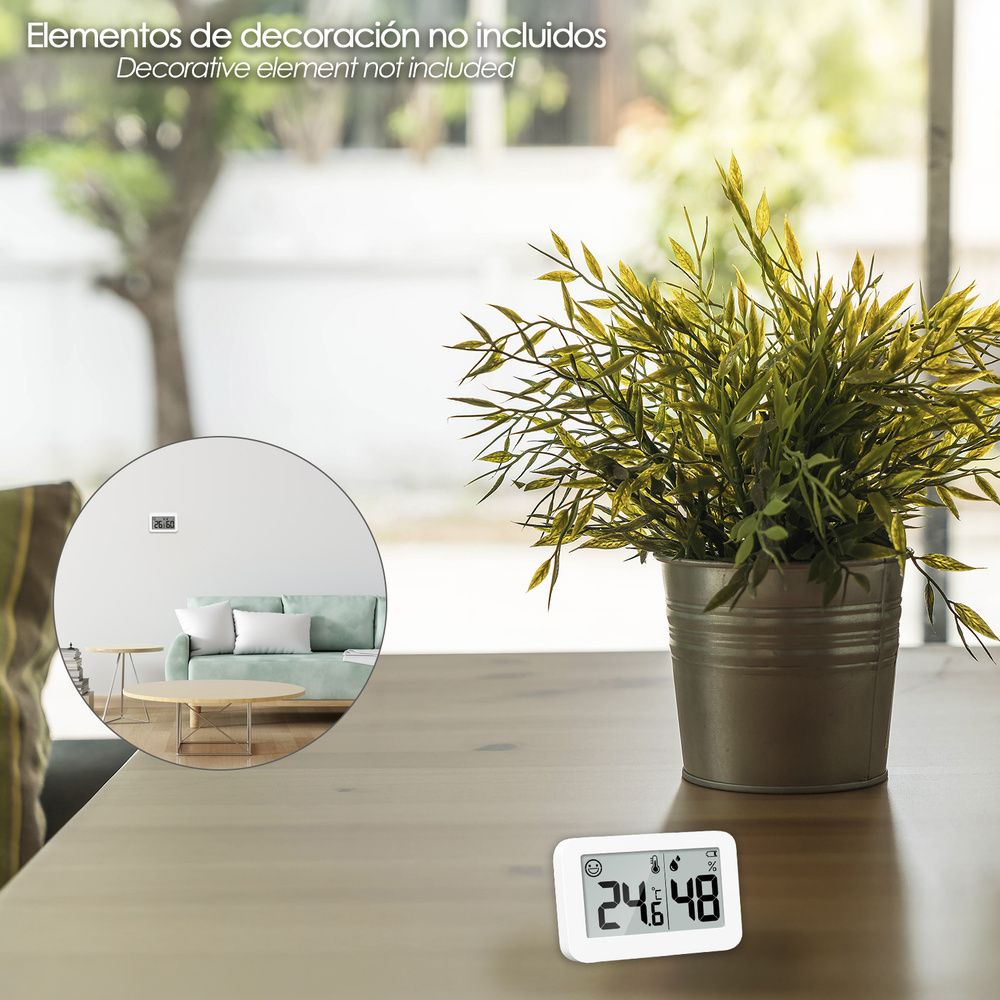 Termometro Digital Con Indicador Humedad